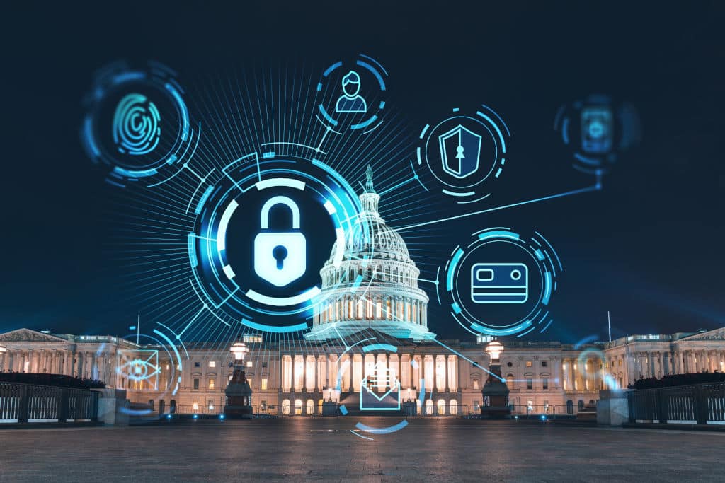 Capital Building Cyber Security Concept