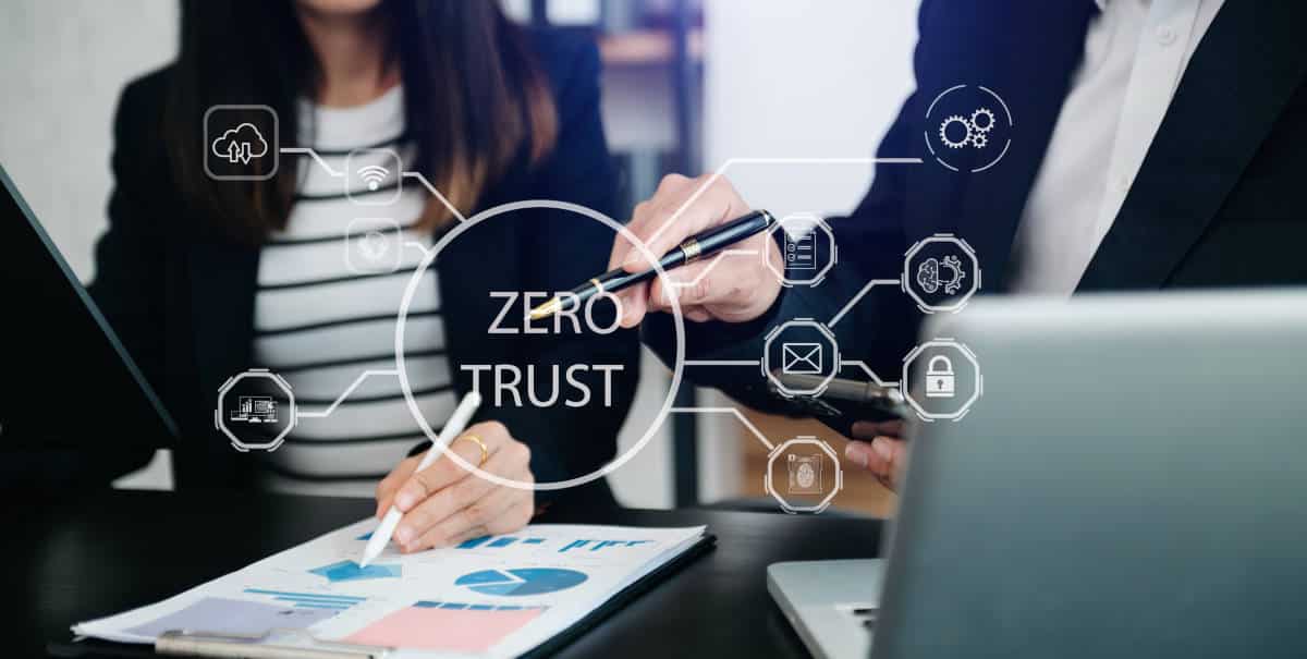 Zero trust security concept Person